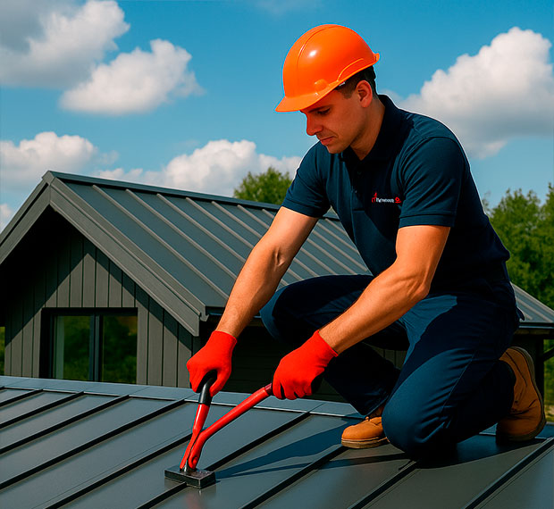 Монтаж фальцевой кровли в Одинцово