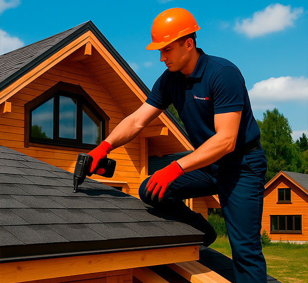 Монтаж кровли из мягкой черепицы в Одинцово